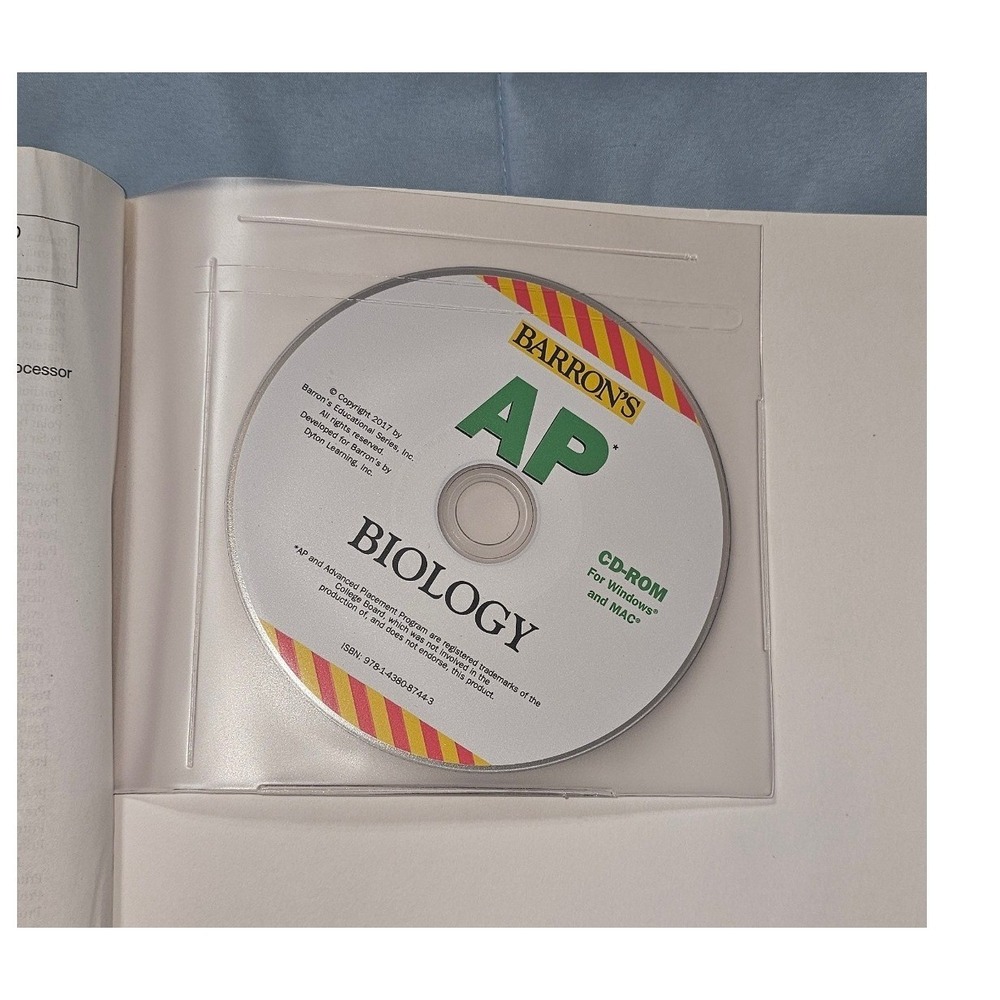 Barron's AP Biology 6th Edition Test Prep Book with CD-ROM Deborah Goldberg - Picture 2 of 3